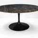 Original round Knoll Tulip dining table (137cm) Emperador glossy LIKE NEW!