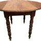 Round solid wood table (folding)