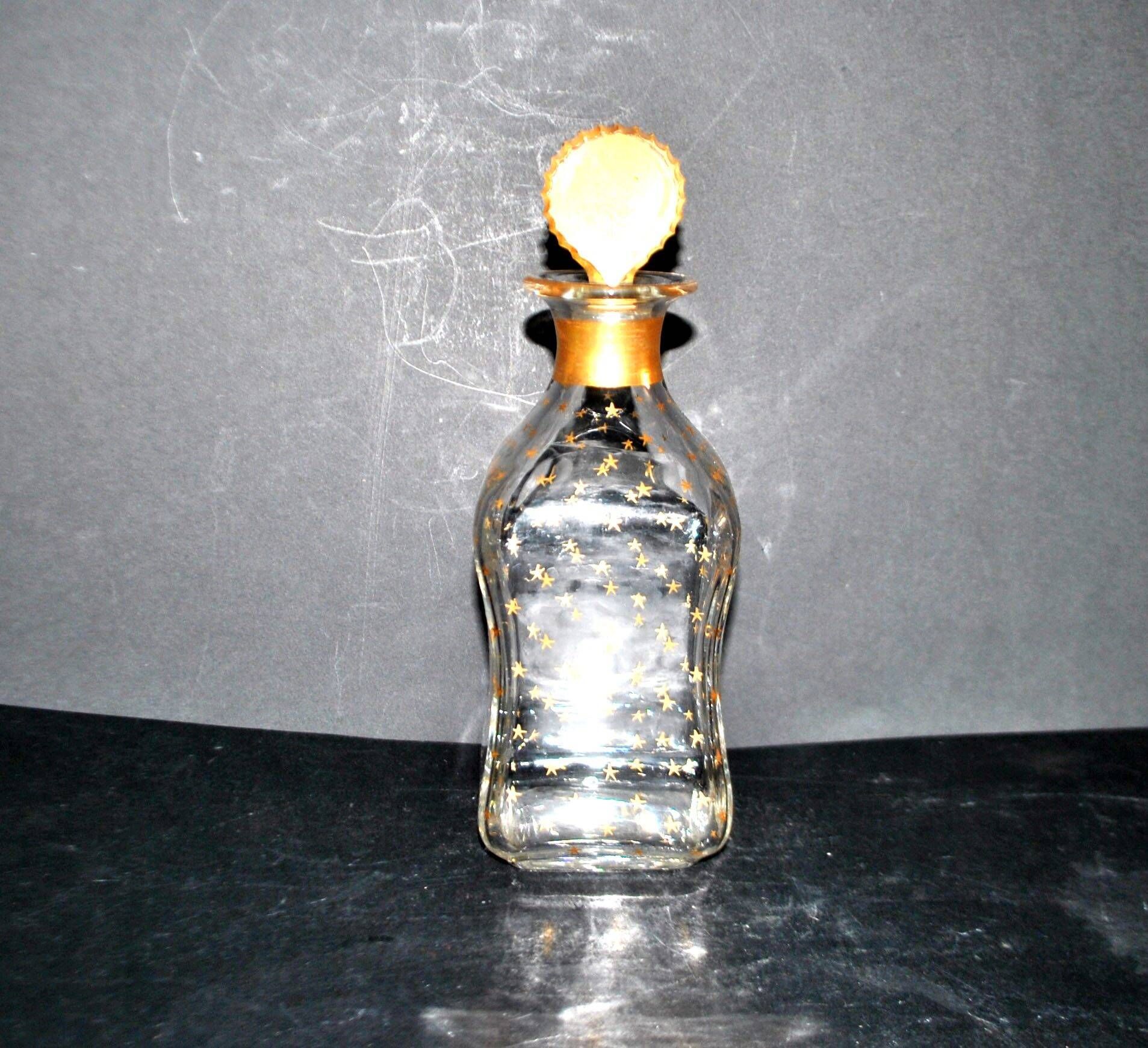 Carafe à liqueur baccarat napoléon iii cristal doré étoile constellation