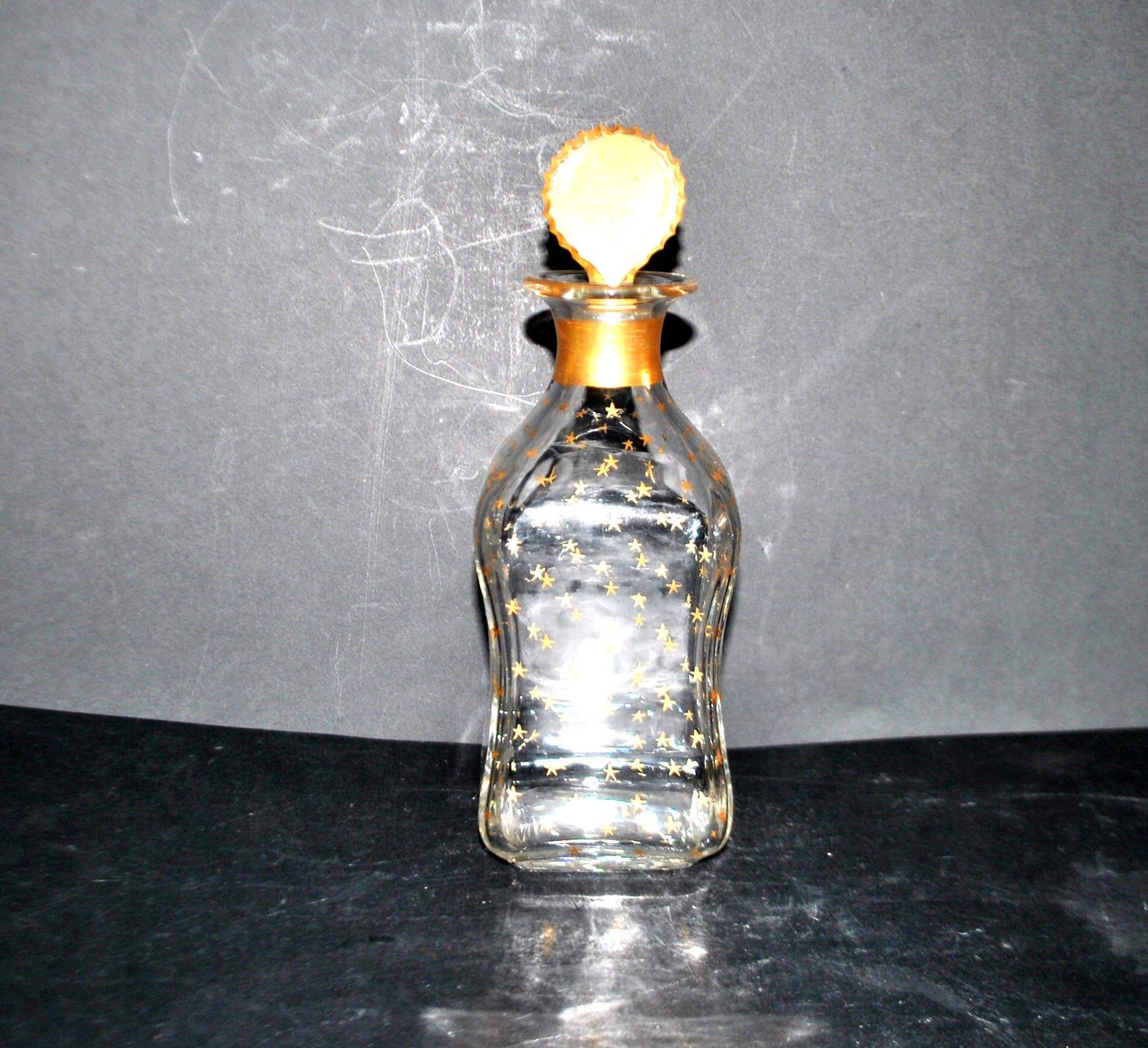 Baccarat liqueur carafe napoléon iii gold crystal star constellation