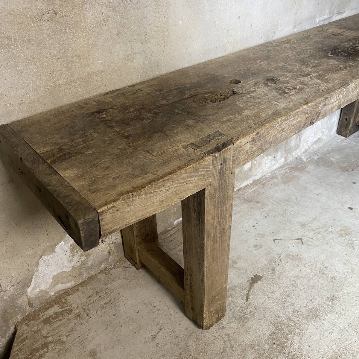 Vintage 1950 solid oak desk