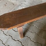 Pair of large solid oak farm benches