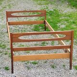 Vintage 50s oak daybed