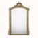 19th C antique French Louis XVI mirror with leave crest