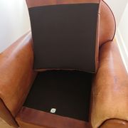Tawny vintage leather club chair