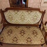 Louis XVI 2-seater mahogany armchair in excellent condition