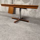 Scandinavian vintage telescopic extendable teak table 1970