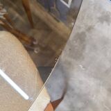 70's smoked glass and rattan table
