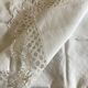 Pair of embroidered 19th linen linen pillowcases