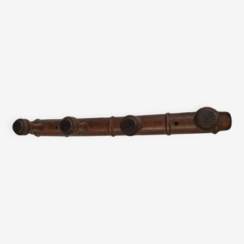 Moulded wooden coat rack 4 hooks