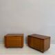 Mid-Century Italian Walnut Bedside Tables with Drawers, 1960s, Set of 2