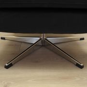 Fauteuil de bureau en cuir, design danois, années 1970, production : Danemark