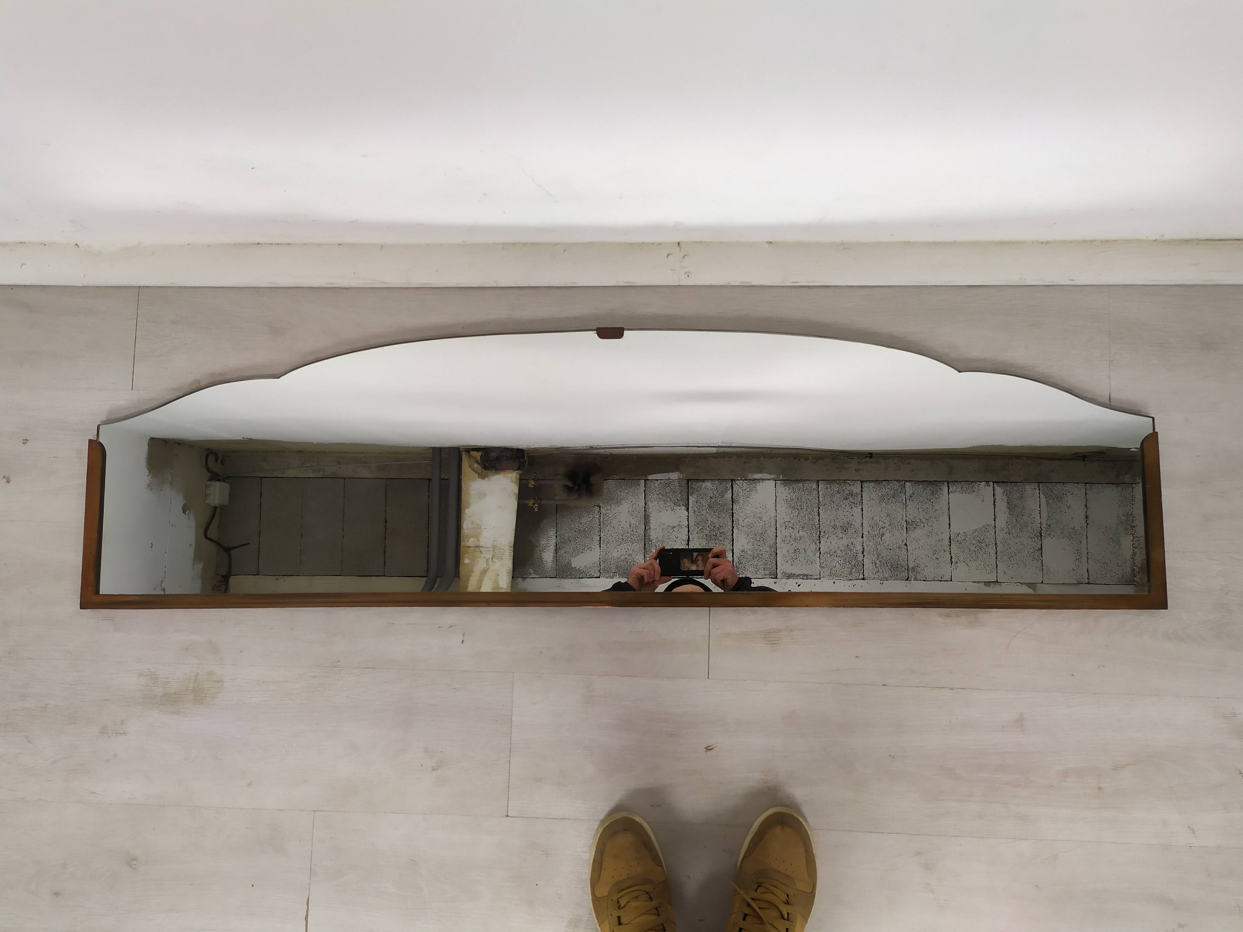 Art Deco brass mirror