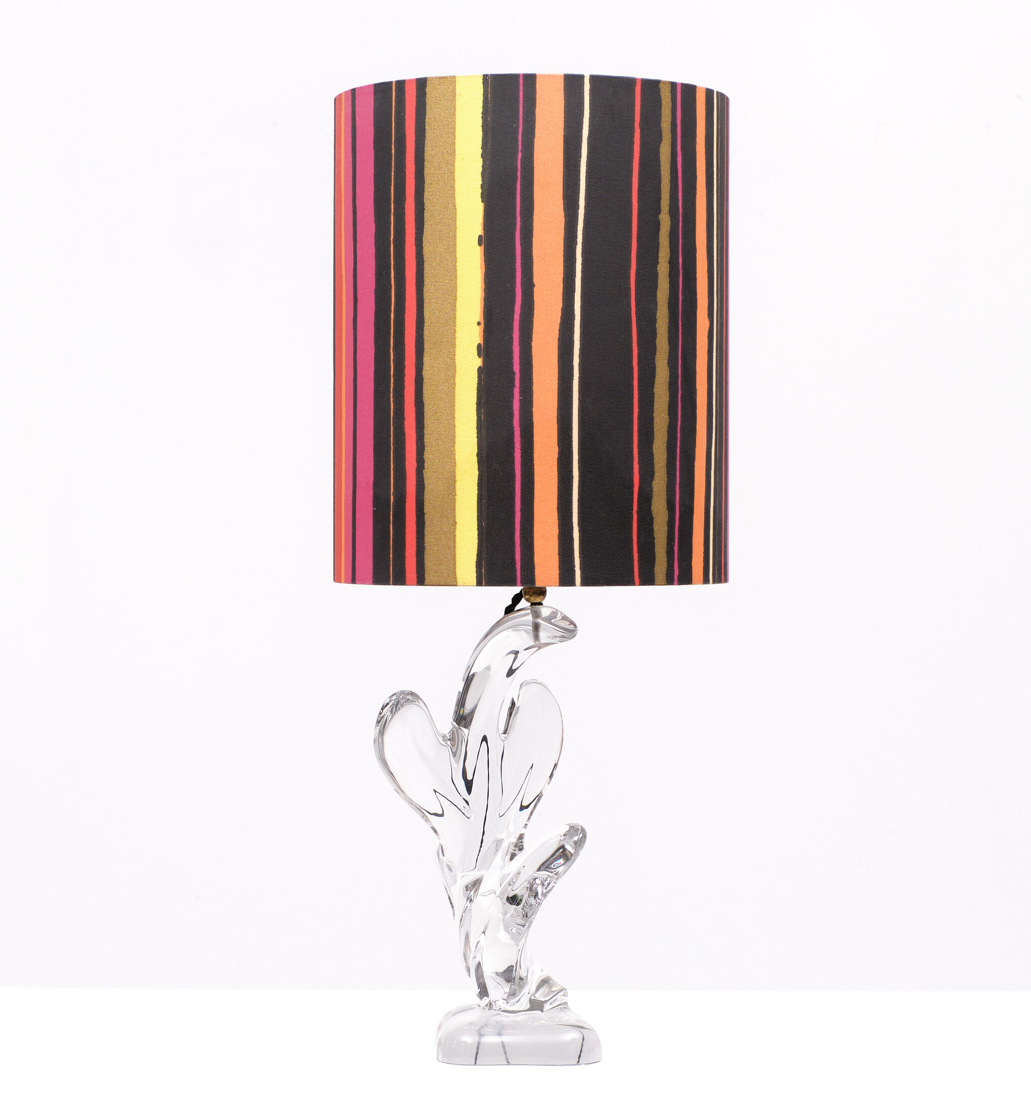 Chrystal Glass Cactus Table Lamp Vannes the Chatel, France, 1960s