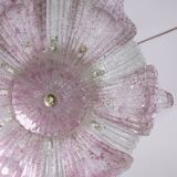 Fascinating Vintage Murano Glass Ceiling lamp Pink