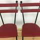 Pair of 50s metal and faux-leather chairs
