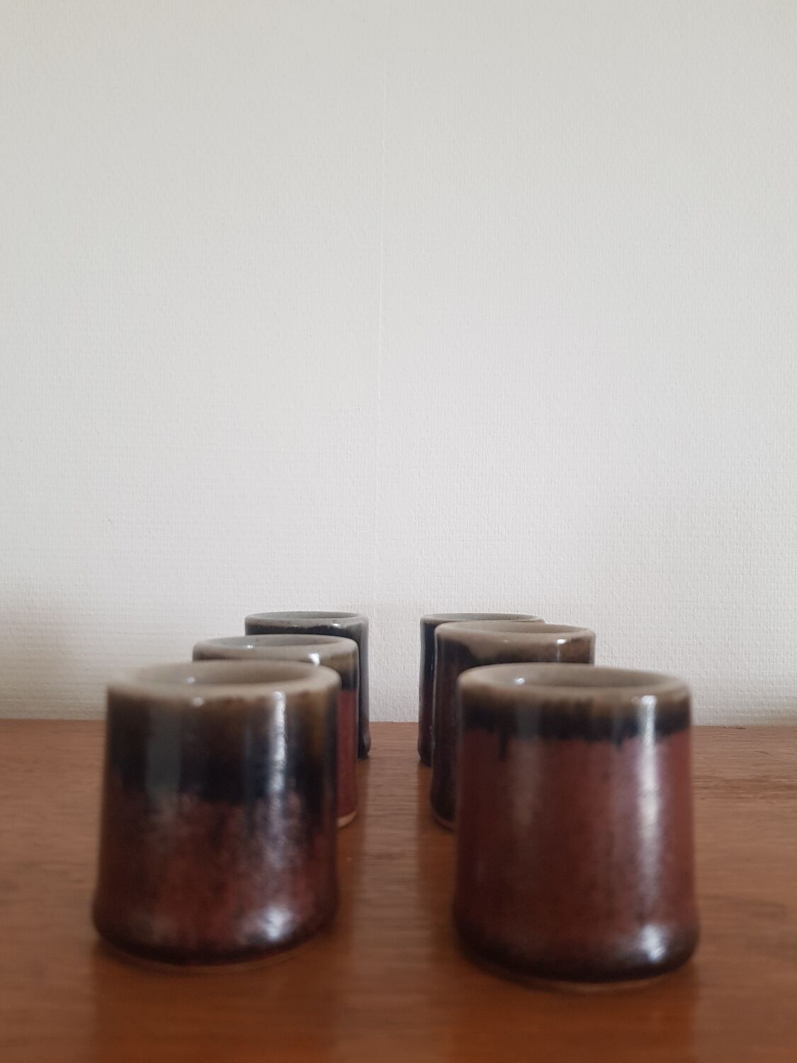 Set of 6 ceramic glasses