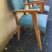 Paire de Fauteuils Bridge Vintage design Années 50  Vert
