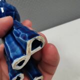 A Japanese ceramic “toy” from the 70s, blue Kawaii animal deer figurine.