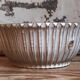 Vintage fluted enameled earthenware potter's salad bowl