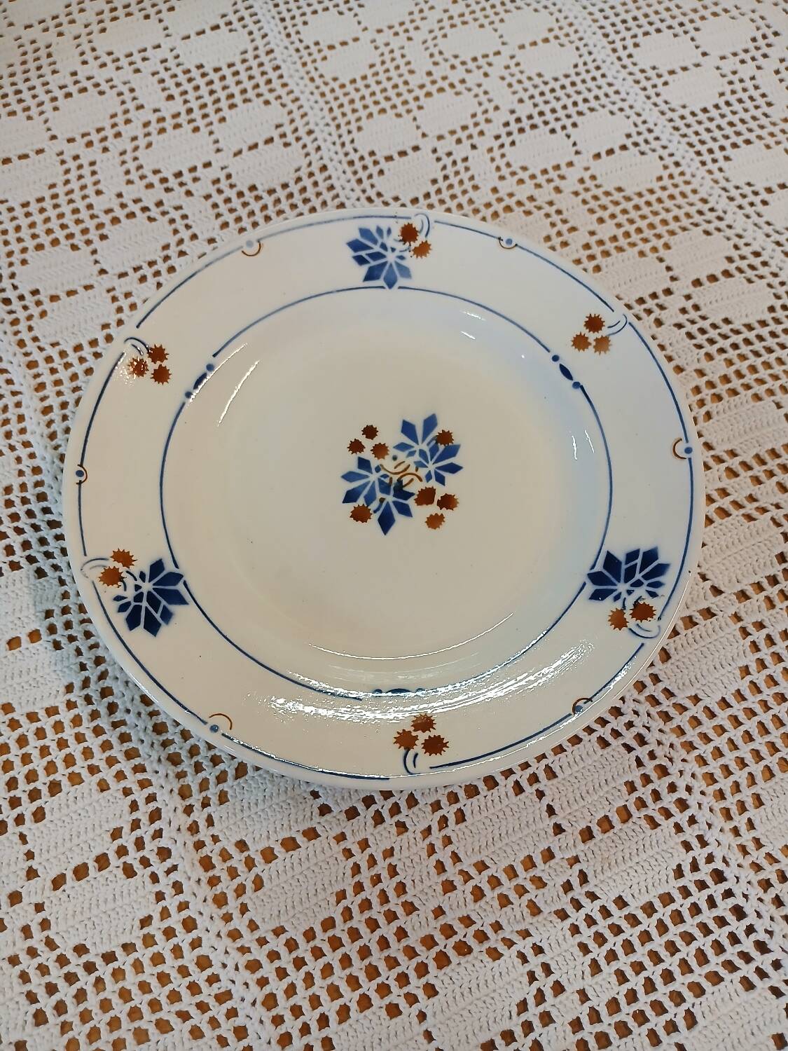 Small old dish from Digoin and Sarreguemines