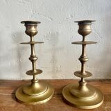 Pair of brass candlesticks