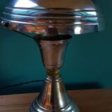Art deco chrome brass mushroom lamp