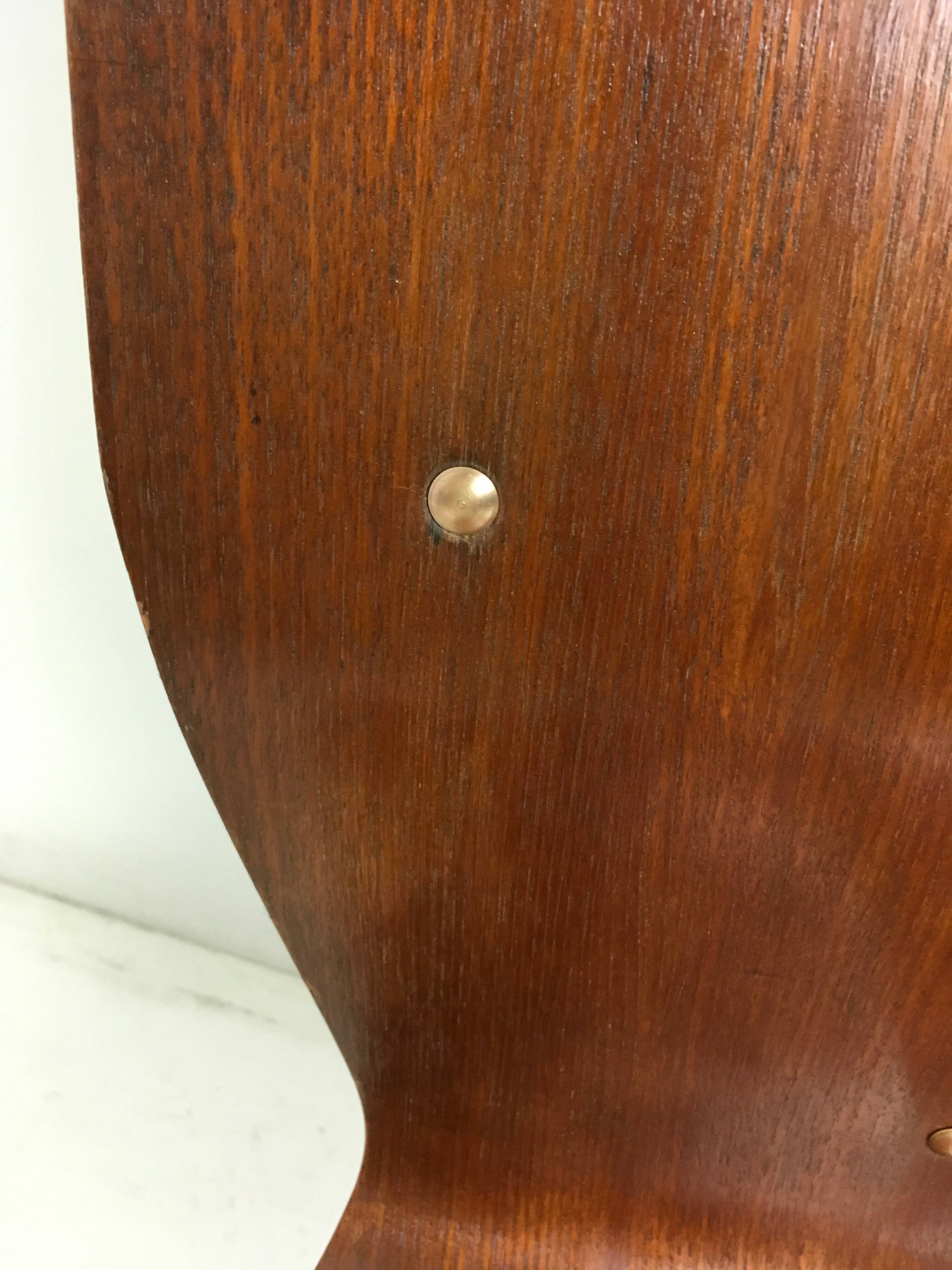 Six Vintage Curved Wood Chairs in the Style of Ilmari Tapiovaara, Finland