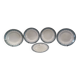 5 flat plates in Longwy earthenware model “Suzanne” Terre de Fer