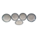 5 flat plates in Longwy earthenware model “Suzanne” Terre de Fer