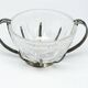 Sugar bowl, new look postmodernism, silver-plated brass and glass, Poland, 1970s