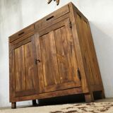20th century Parisian buffet bahut made of solid wood (beech)