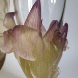 Daum vase from the Iris collection in crystal and glass paste