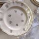 Sarreguemines set of 12 flat plates model Raphaël or flowers of F