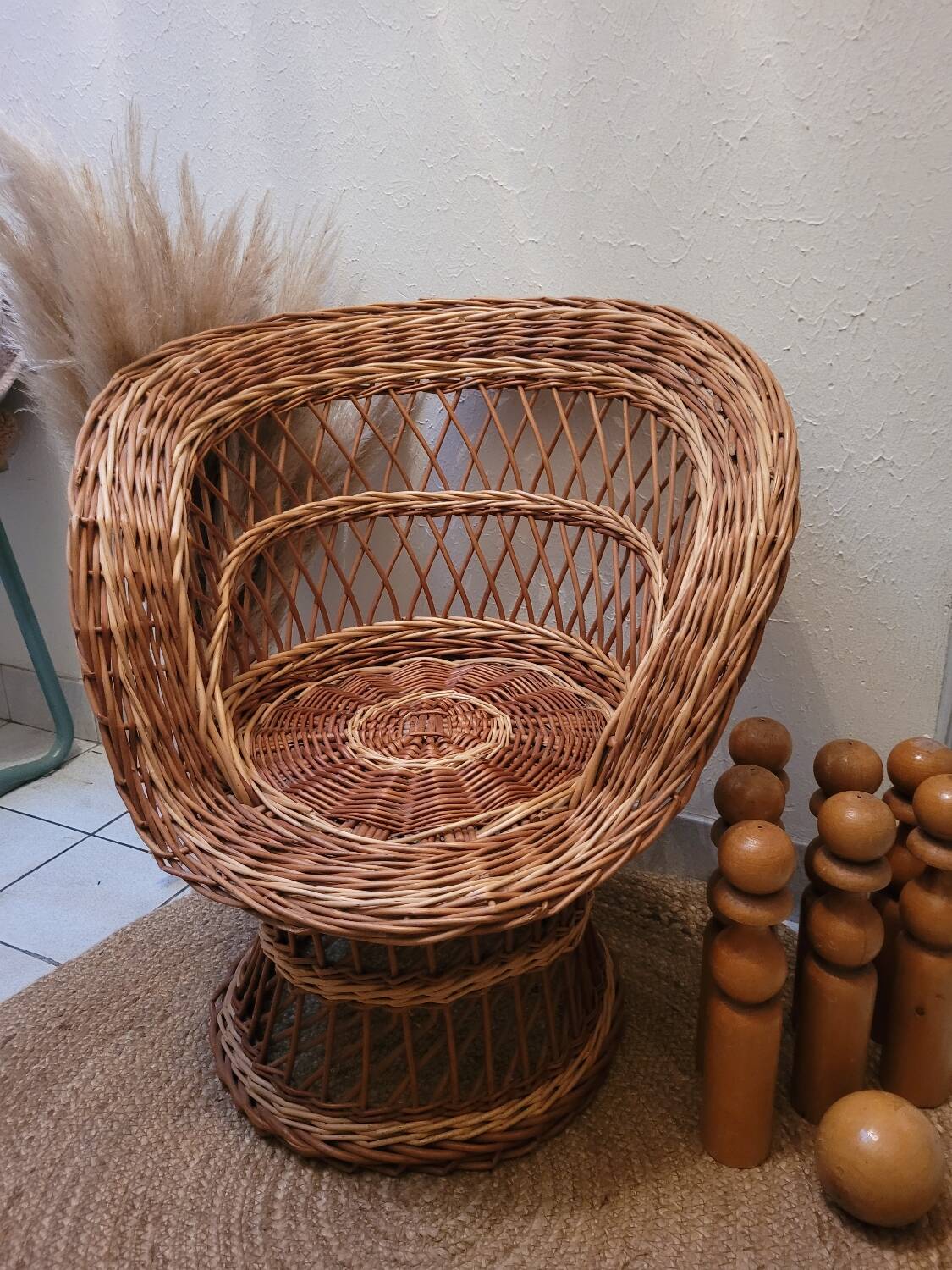 Rattan armchair