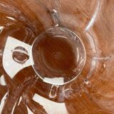 Large Modern Crystal Glass Fruit Bowl from the Mid-Century by Art Vannes, France, 1960s