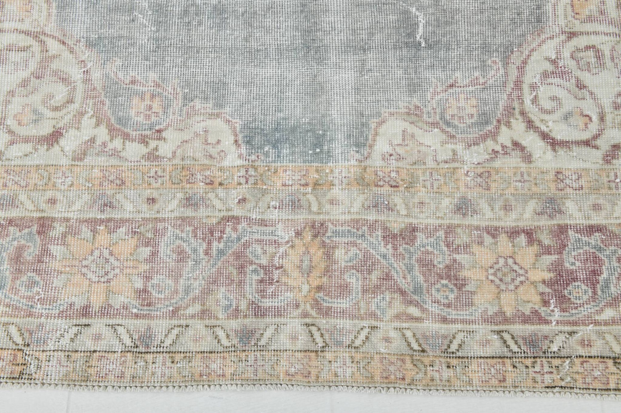8x11 Light Navy Blue Classic Turkish Vintage Rug, 239x333Cm