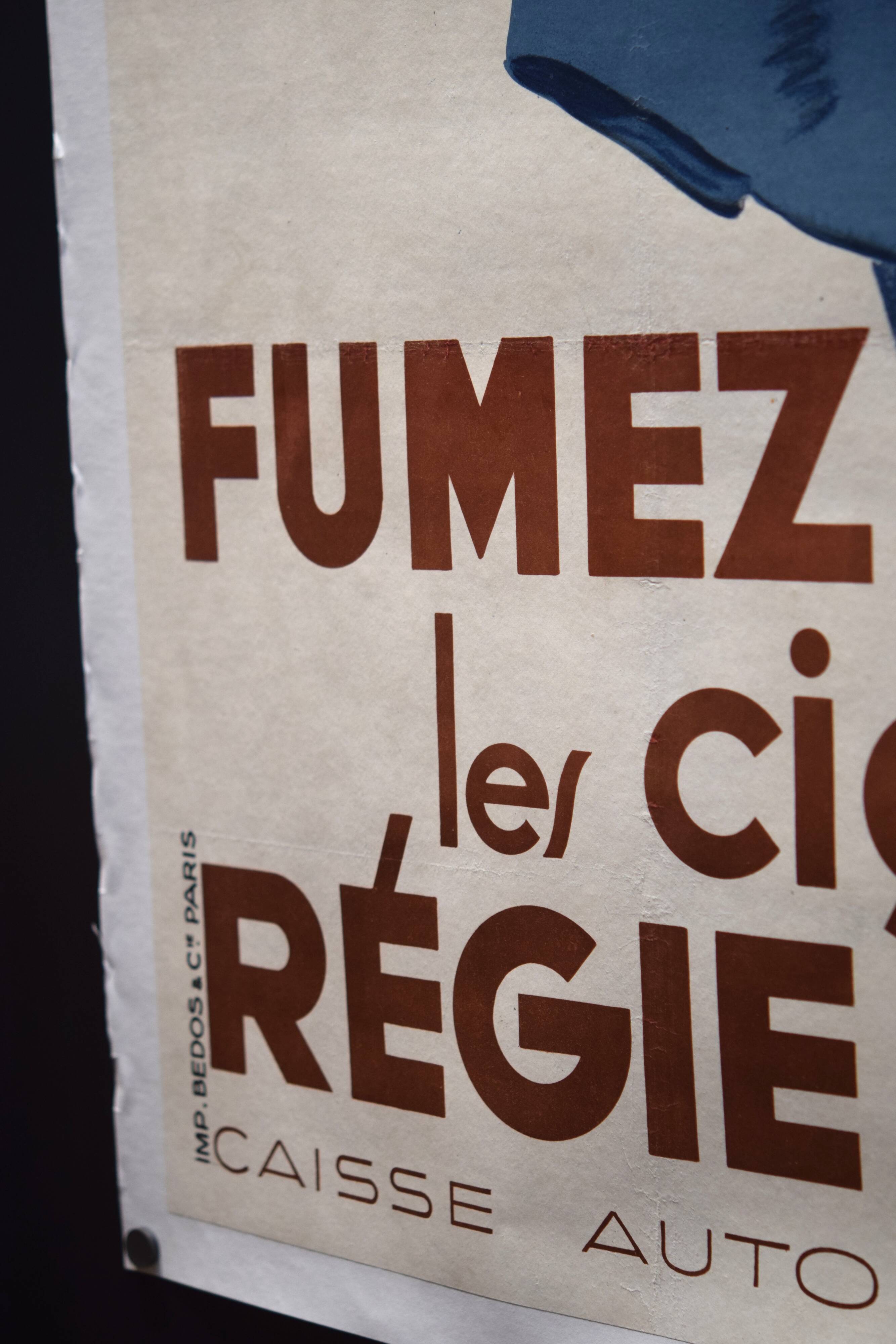 Poster "Smoke the cigarettes of the French Board" - 1935