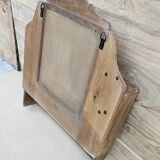 Art Deco Burmese Teak Barber Shelf Mirror