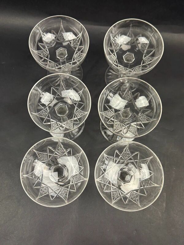 Baccarat, Epron service, set of 6 champagne glasses, lot no. 2