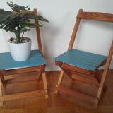 Two folding chairs