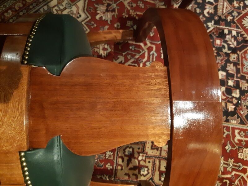 Empire office armchair with column feet