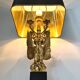 Empire style brass eagle table lamp by Lusterie Deknudt, 1970s