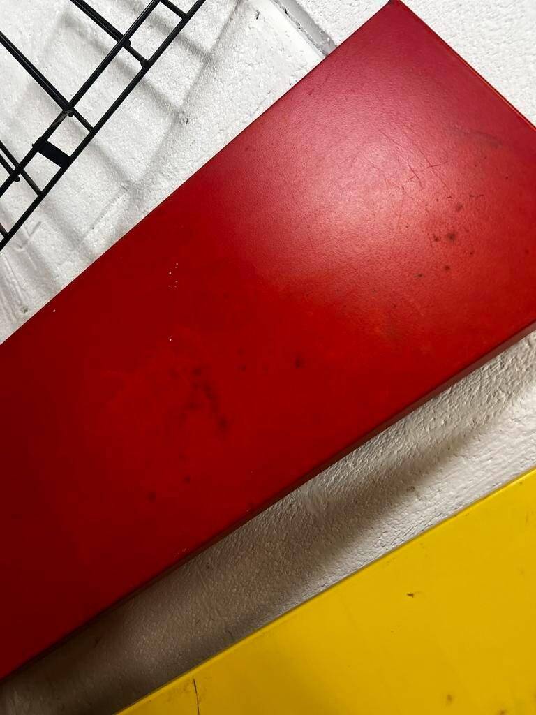 Colorful vintage tomado wall shelf