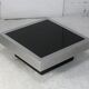 Coffee table in steel and black glass. France, circa 1970