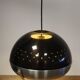 Space Age pendant chandelier smoked plexiglass & aluminum 1970s