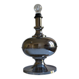 Large chrome metal lamp base 1970s vintage 70's space age