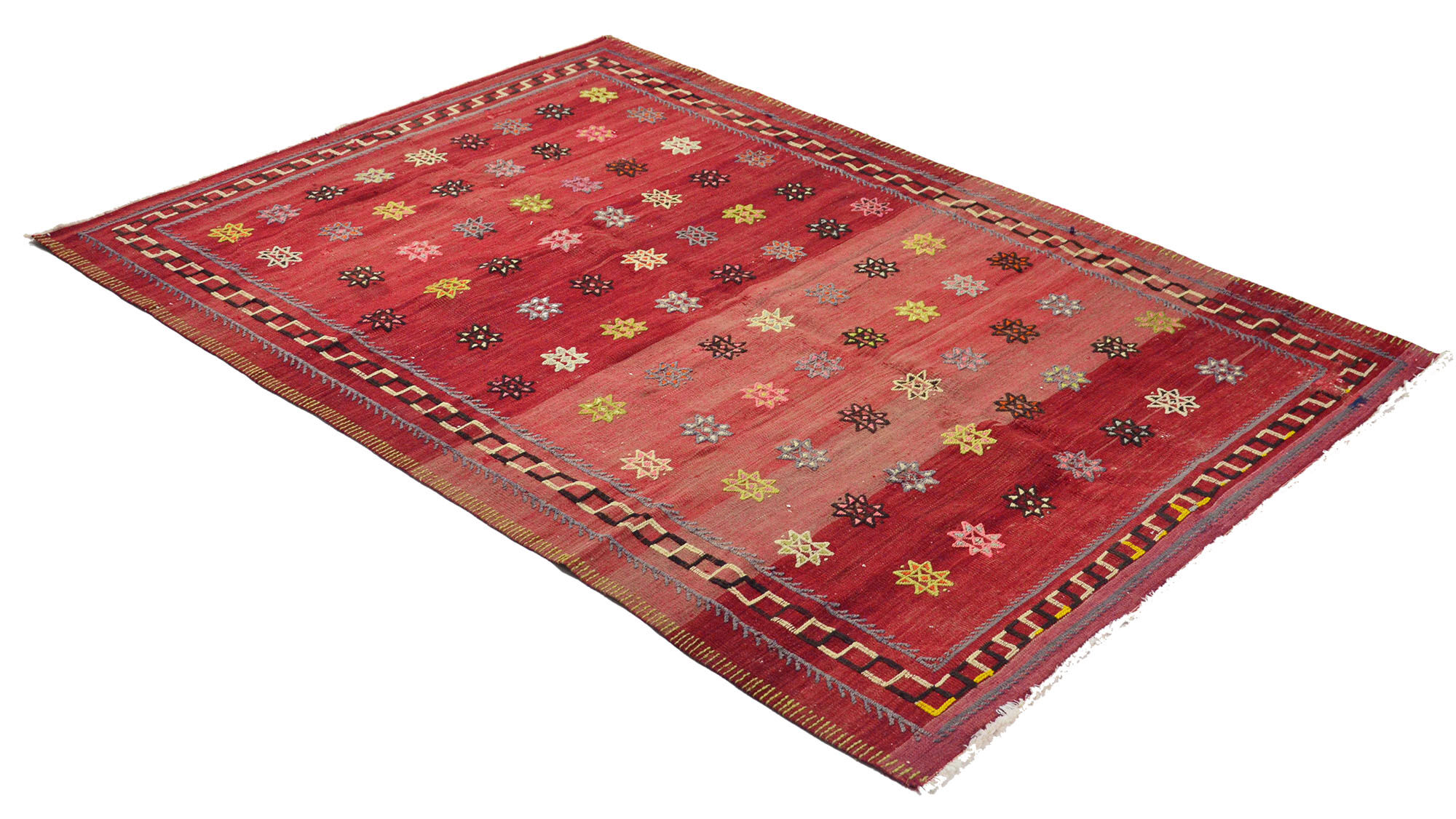 Anatolian handmade kilim rug 232 cm x 162 cm