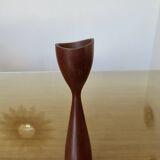 Scandinavian teak candle holder, 60s-70s, Denmark