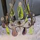 Small crystal boudoir chandelier - 1 light Bobeche signed Baccarat Epoque